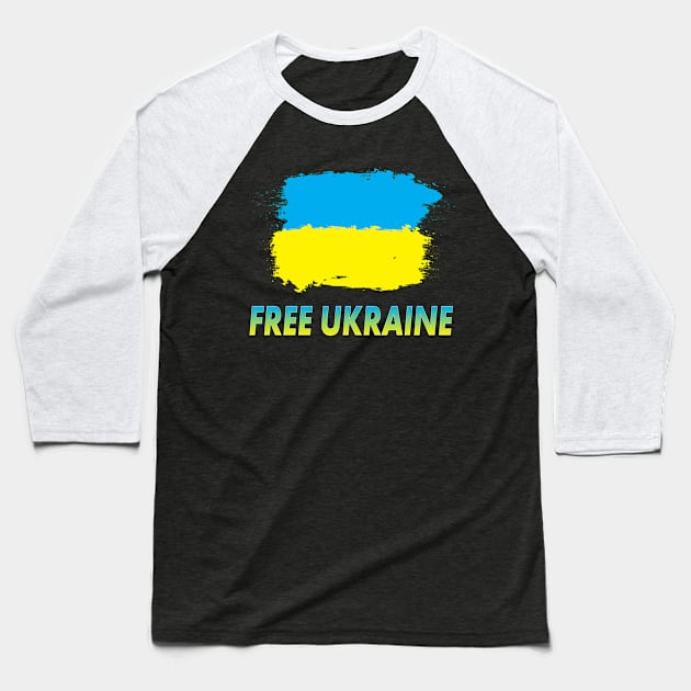 Free Ukraine Baseball T-Shirt by STARSsoft